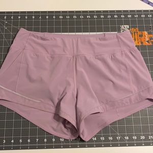 Size 8 lulu lemon running shorts - pretty lavender